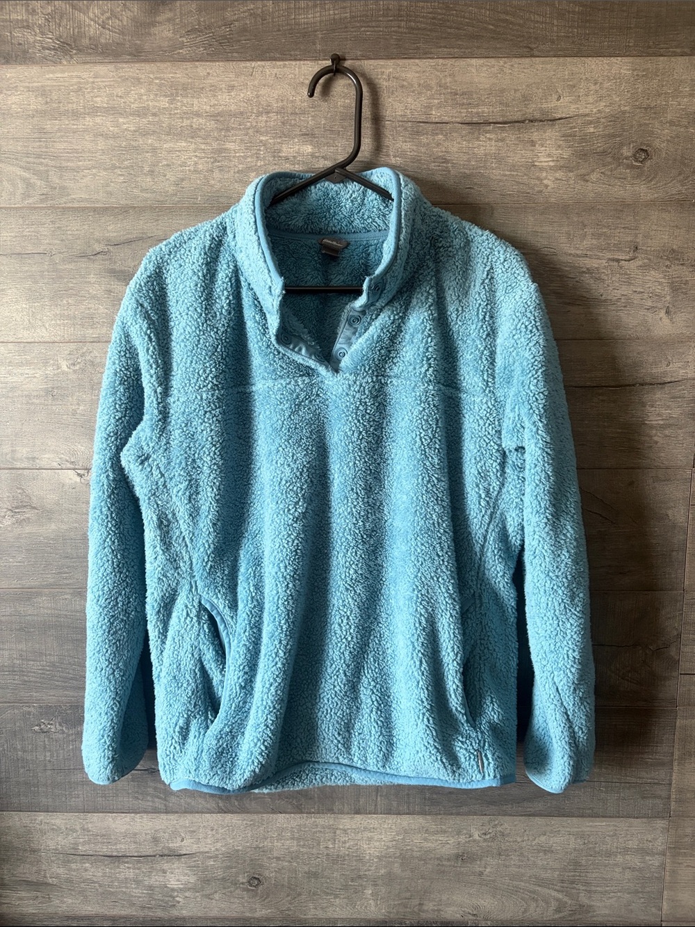 Eddie Bauer Light Blue Sherpa Pullover